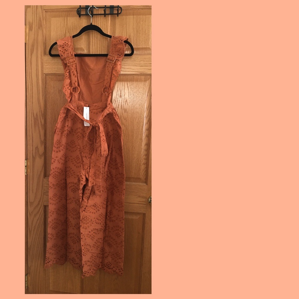 Topshop Embroidered Ruffle Jumpsuit - Picture 5 of 6